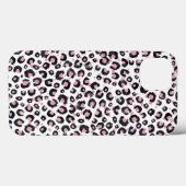 Coques Case-Mate iPhone Élégant Rose Léopard Noir Motif (Verso (horizontal))