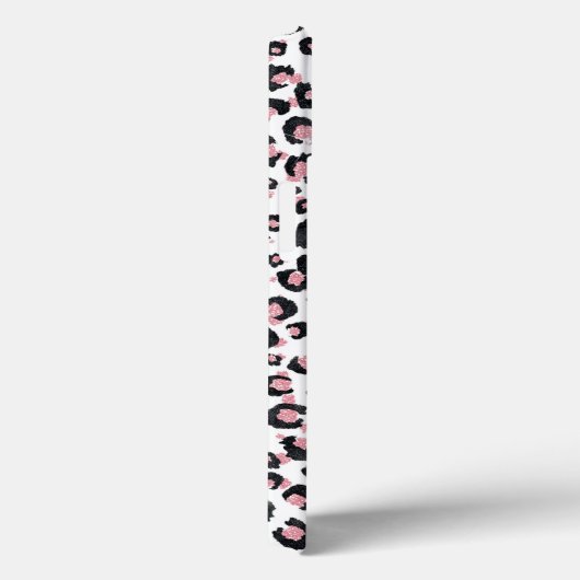 Coques Case-Mate iPhone Élégant Rose Léopard Noir Motif (Verso / Droite)