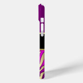 Coques Case-Mate iPhone Elégant rose Magenta Zebra Black Gold (Verso / Gauche)