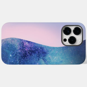 Coque Pour Pour iPhone 14 Pro Max Elégant rose moderne dégradé galaxie parties scint
