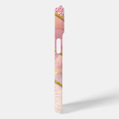 Coques Case-Mate iPhone Elégant rose or girly géométrique (Verso / Droite)