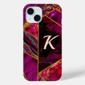 Coques Case-Mate iPhone Élégant rose or violet parties scintillant girly (Verso)