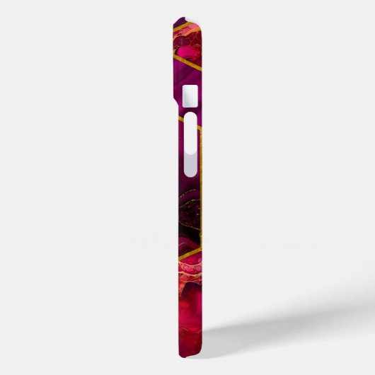 Coques Case-Mate iPhone Élégant rose or violet parties scintillant girly (Verso / Gauche)