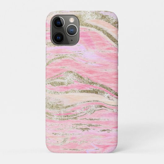 Coques Case-Mate iPhone Elégant rose Parties scintillant argent  marbre Mo (Dos)