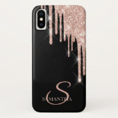 Coques Case-Mate iPhone Élégant Rose Parties scintillant or (Dos)
