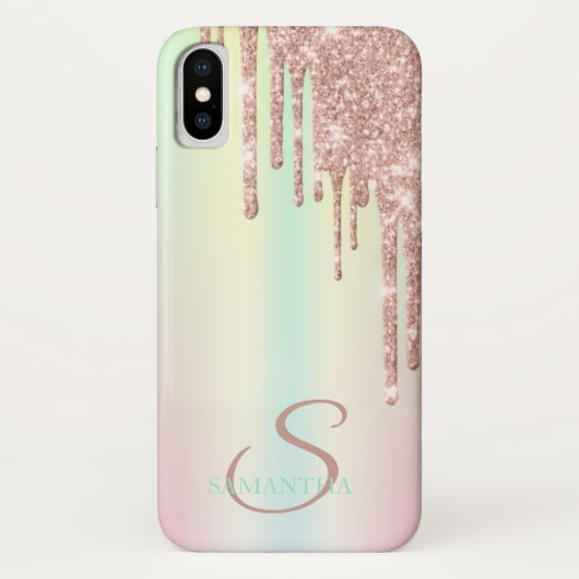 Coques Case-Mate iPhone Elégant Rose Parties scintillant or disques Ombre (Dos)