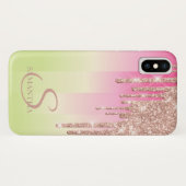 Coques Case-Mate iPhone Elégant Rose Parties scintillant Or Drivers Ombre  (Dos (Horizontal))