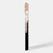 Coques Case-Mate iPhone Elégant Rose Parties scintillant or Drives Black (Verso / Gauche)