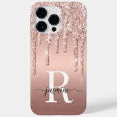 Coques Case-Mate iPhone Élégant Rose Parties scintillant or  Drives métal  (Verso)