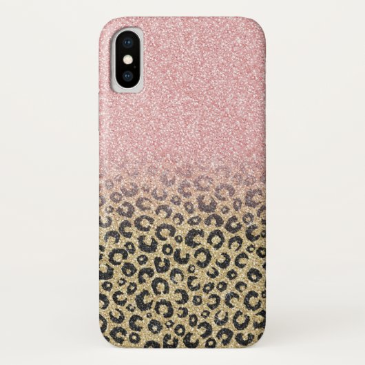 Coques Case-Mate iPhone Élégant Rose Parties scintillant or Empreinte de l (Dos)