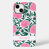 Coques Case-Mate iPhone Elégant rose Peony Flowers Personnalisé (Verso)