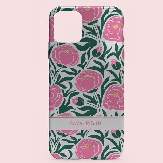 Coques Case-Mate iPhone Elégant rose Peony Flowers Personnalisé