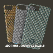 Coques Case-Mate iPhone Élégant rose rétro motif floral Monogramme