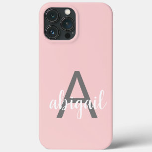 Case-Mate iPhone Case Élégant rose rose moderne rose moderne Monogramme 