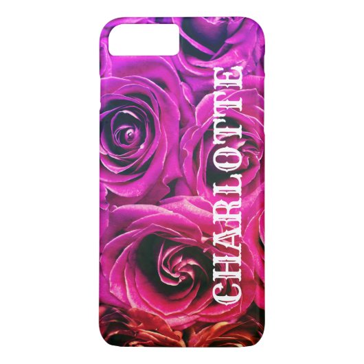 Coques Case-Mate iPhone Élégant rose Rose Nom Modèle (Dos)