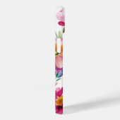 Coques Case-Mate iPhone Élégant Roses d'aquarelle fleurie Nom personnalisé (Verso / Droite)