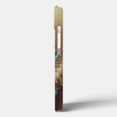 Coques Case-Mate iPhone Elégant Royal Gold et Aqua (Verso / Gauche)