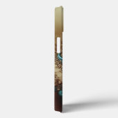 Coques Case-Mate iPhone Elégant Royal Gold et Aqua (Verso / Droite)