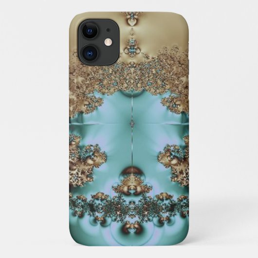 Coques Case-Mate iPhone Elégant Royal Gold et Aqua Design (Dos)