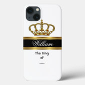 Coques Case-Mate iPhone Elégant Royal King Gold Black White Crown (Verso)