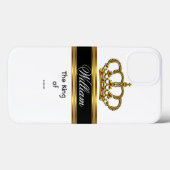 Coques Case-Mate iPhone Elégant Royal King Gold Black White Crown (Verso (horizontal))