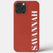Coques Case-Mate iPhone Élégant rustique nom personnalisé simple (Verso)