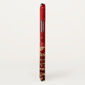 Coques Case-Mate iPhone Élégant sapin rouge de Noël (Dos/Droite)