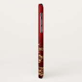 Coques Case-Mate iPhone Élégant sapin rouge de Noël (Dos/Gauche)