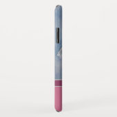 Coques Case-Mate iPhone Elégant Schnauzer moderne w Fuchsia Nom du monogra (Dos/Droite)