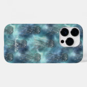 Coques Case-Mate iPhone Élégant scintillement nautique bleu (Verso (horizontal))