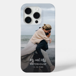 Coque iPhone 15 Pro Élégant Script Cursive Photo personnalisée