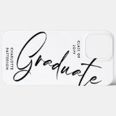Coques Case-Mate iPhone Élégant script de calligraphie Graduate (Verso (horizontal))