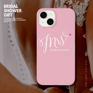 Coque Pour iPhone 14 Élégant Script moderne futur mariée Mme.