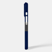 Coques Case-Mate iPhone Élégant Script Monogram Dark Navy Blue Grey & Gold (Verso / Gauche)
