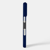 Coques Case-Mate iPhone Élégant Script Monogram Dark Navy Blue Grey & Gold (Verso / Droite)