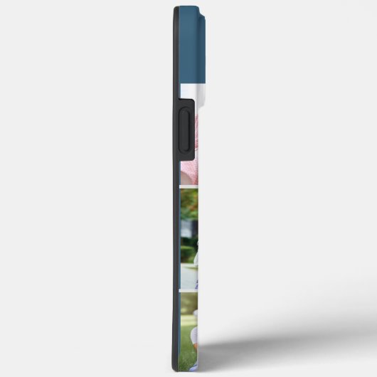 Coques Case-Mate iPhone Élégant Script Monogramme 6 Photo bleu et gris (Verso / Droite)