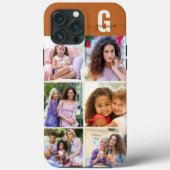 Coques Case-Mate iPhone Élégant Script Monogramme 6 Photo Golden Brown (Verso)