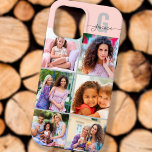 Case-Mate iPhone Case Élégant Script Monogramme 6 Photo rose et gris<br><div class="desc">Elégante et féminine, coque iphone personnalisée en rose et gris, avec 6 de vos photos préférées ainsi que votre monogramme. Ce joli design a une initiale audacieuse avec une typographie manuscrite de script pour votre nom. Le modèle photo est configuré pour ajouter 6 images qui sont affichées au format carré...</div>