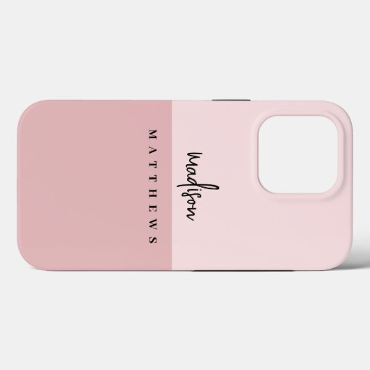 Coques Case-Mate iPhone Élégant Script rose vif arrière - plan Coque-Mate (Verso (horizontal))