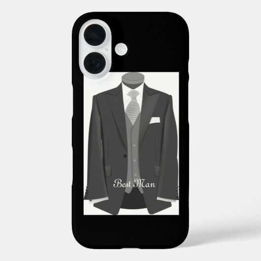 Coques Case-Mate iPhone Elegant Script Wedding Tuxedo Suit Best Man (Verso)