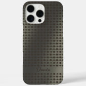 Coques Case-Mate iPhone Elegant Shiny Silver Dots Line Pattern Custom Name (Verso)
