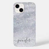 Coques Case-Mate iPhone Elegant Silver Glitter (Verso)