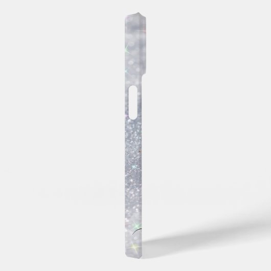Coques Case-Mate iPhone Elegant Silver Glitter (Verso / Droite)