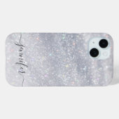 Coques Case-Mate iPhone Elegant Silver Glitter (Verso (horizontal))