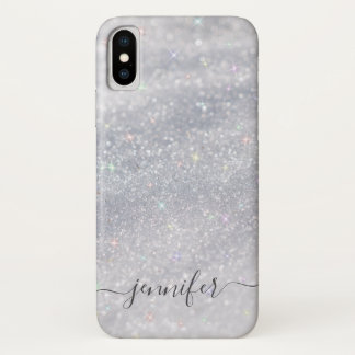 Case-Mate iPhone Case Elegant Silver Glitter
