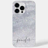 Coques Case-Mate iPhone Elegant Silver Glitter (Verso)