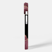 Coques Case-Mate iPhone Elegant Stylish Gold Glitter Burgundy Agate (Verso / Gauche)