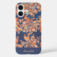 Élégant Succulent Floral Nom personnalisé Marine B