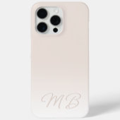 Coques Case-Mate iPhone Élégant sur mesure Monogramme ivoire neutre (Verso)