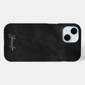 Coques Case-Mate iPhone Elégant tableau noir avec nom (Verso (horizontal))